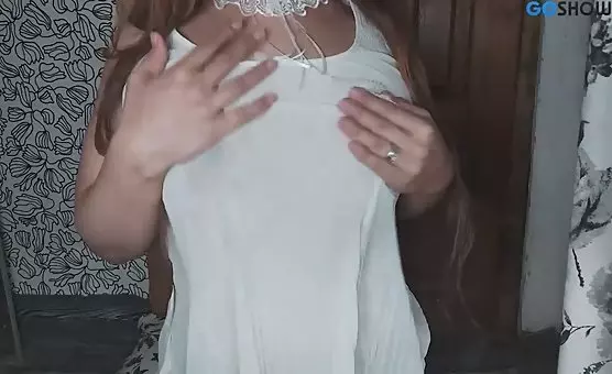 Teasing Sexy Girl Sucks on Monster Cock